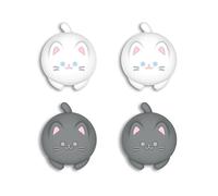 PlayVital 4 Pcs Thumb Grips for Nintendo Switch 2, Kawaii Silicone Thumbstick Caps for Joycon 2, Joystick Cover for Switch 2 Accessories - Cutie Kitty