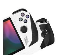 PlayVital Black Premium Handle Grips for ROG Ally Console with Thumb Grip Caps, Non-slip Soft Textured Trigger & Back Button Grip Stickers for ROG Ally Gaming Handheld - Hexagonal Diamond Textured