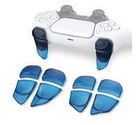 playvital BLADE 2 Pairs Shoulder Buttons Extension Triggers for ps5 Controller, Game Improvement Adjusters for PS Portal Remote Player, Bumper Trigger Extenders for ps5 Edge Controller - Clear Blue