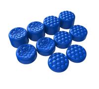 PlayVital Blue Ergonomic Stick Caps Thumb Grips for Steam Deck LCD & OLED, for PS Portal Remote Player - with 3 Height Convex and Concave - Diamond Grain & Crack Bomb Design, Set of 10