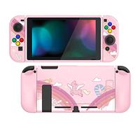 playvital Candy Rainbow Unicorn Protective Case for Nintendo Switch, Soft TPU Slim Case Cover for Nintendo Switch Console with Colorful ABXY Direction Button Caps