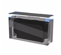 PlayVital Clear Acrylic Dustproof Cover for Nintendo Switch 2 | Magnetic Ventilation Top, Tool-Free Installation, Transparent Display Box for Switch 2 Dock Mode - Clear Black