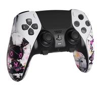 PlayVital Controller Grip for ps5 Edge Wireless Controller, Textured Soft PU Handle Grips Anti Sweat Protector - Lovely Punky Bunny