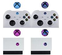 PlayVital Custom Home Button Power Switch Stickers Skin Cover for Xbox Series X & S, for Xbox One (X/S/Elite Controller) & Kinect - 60 pcs
