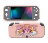 playvital Custom Protective Case for Nintendo Switch Lite, Soft TPU Slim Case Cover for Nintendo Switch Lite - PP & Pink