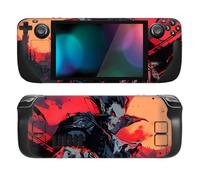 playvital Custom Stickers for Steam Deck LCD, Full Set Protective Skin Decal for Steam Deck - Blood Moon Vampire
