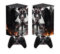 playvital Custom Vinyl Skins for Xbox Series X, Wrap Decal Cover Stickers for Xbox Series X Console Controller - Darkness Angel