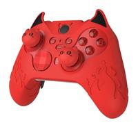 playvital Cute Demon Silicone Case Cover for Xbox Elite Wireless Controller Series 2, Kawaii Anti-Slip Shockproof Controller Skin Grip for Xbox Elite Series 2 Core with Thumb Grip Caps - Red