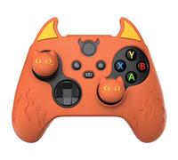 PlayVital Cute Demon Silicone Cover for Xbox Series X/S Controller, Kawaii Anti-Slip Controller Skin Grip Protector for Xbox Core Wireless Controller with Thumb Grip Caps - Burnt Orange