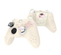 playvital Cute Silicone Controller Skin for Xbox Series X/S-Cherry Blossoms Kitten Anti-slip Grip Protector W/Thumb Grips & Sticker -Soft Rubber Cover for Xbox Core Wireless Controller-Antique Yellow
