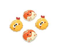 PlayVital Cute Thumb Grip Caps for PS5/PS4 Controller, Silicone Analog Stick Caps Cover for Xbox Series X/S, Thumbstick Caps for Switch Pro Controller - Tempura and Takoyaki