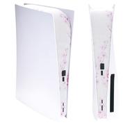 playvital Dust Filter and Port Plug Set for ps5 Disc & Digital Console, Breathable Anti-Dust Cover with 12 Silicone Plugs, Easy-Install Dust Proof Kit for ps5 Accessories - Cherry Blossom Whisper