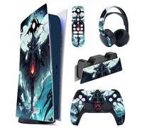 playvital Field of Devil Full Set Skin Decal for ps5 Console Digital Edition, Sticker Vinyl Decal Cover for ps5 Controller & Charging Station & Headset & Media Remote