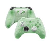 PlayVital for Xbox Series X/S Controller Silicone Cover,Cute Ocean Whisper Series Semi-Clear Silicone Skin Grip for Xbox Core Wireles Controller with Thumb Grip & Sticker,Full Protection -Pastel Green