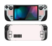 playvital Full Set Protective Skin Decal for Steam Deck LCD, Custom Stickers Vinyl Cover for Steam Deck OLED - Pale Series - Mist Grey & Pink #2