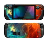 playvital Full Set Protective Skin Decal for Steam Deck LCD, Custom Stickers Vinyl Cover for Steam Deck OLED - Orange Star Universe