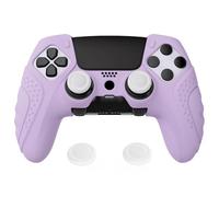playvital Guardian Edition Anti-Slip Ergonomic Silicone Cover Case for ps5 Edge Controller, Soft Rubber Protector Skin for ps5 Edge Wireless Controller with Thumb Grip Caps - Mauve Purple