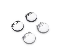 PlayVital Husky & Kitty Cute Thumb Grip Caps for PS5/4 Controller, Silicone Analog Stick Caps Cover for Xbox Series X/S, Thumbstick Caps for Switch Pro Controller - Navy Blue & Light Gray