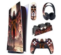 playvital Infernal Messenger Full Set Skin Decal for ps5 Console Digital Edition, Sticker Vinyl Decal Cover for ps5 Controller & Charging Station & Headset & Media Remote