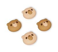 PlayVital Joystick Caps for Nintendo Switch, OLED, and Switch Lite - Analog Cover for Joy-Con Thumb Grips, Cozy Bear