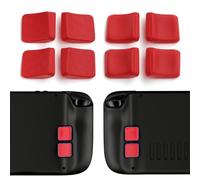 playvital MIX Version Back Button Enhancement Set for Steam Deck LCD, Grip Improvement Button Protection Kit for Steam Deck OLED - Streamlined & Studded Design - Red