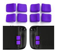 playvital MIX Version Back Button Enhancement Set for Steam Deck LCD, Grip Improvement Button Protection Kit for Steam Deck OLED - Streamlined & Studded Design - Purple