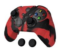 playvital Mountain Range Edition Silicone Cover for Xbox Elite Wireless Controller Series 2 & Elite Series 2 Core, Red Black Anti-Slip Controller Skin for Xbox Elite Series 2 Core with Thumb Grips