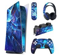 playvital Multidimensional Galaxy Full Set Skin Decal for ps5 Console Digital Edition, Sticker Vinyl Decal Cover for ps5 Controller & Charging Station & Headset & Media Remote