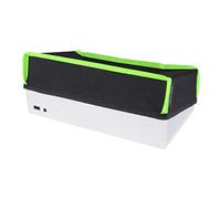 PlayVital Neon Green Trim Nylon Dust Cover for Xbox Series S Console, Soft Neat Lining Dust Guard, Anti Scratch Waterproof Cover Sleeve for Xbox Series S Console