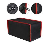 playvital Nylon Horizontal Dust Cover for Xbox Series X Console, Soft Neat Lining Dust Guard, Anti Scratch Waterproof Cover Sleeve for Xbox Series X Console - Black & Red Trim