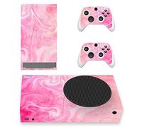 playvital Psychedelic Pink Custom Vinyl Skins for Xbox Series S, Wrap Decal Cover Stickers for Xbox Series S Console Controller