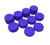 PlayVital QUANTUM Pro Thumb Grips for Nintendo Switch 2, Ergonomic FPS Joystick Caps Cover for Joycon 2 - with 3 Height Convex and Concave - Diamond Grain & Crack Bomb Design | Purple (10-Pack)