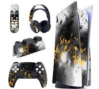 PlayVital Secret Realm Full Set Skin Decal for ps5 Console Disc Edition, Sticker Vinyl Decal Cover for ps5 Controller & Charging Station & Headset & Media Remote