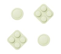 PlayVital Silicone Button Covers and Thumb Grip Set for Nintendo Switch 2, ABXY Directional Button Caps for Joycon 2 - Antique Yellow