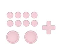 PlayVital Silicone Button Covers and Thumb Grip Set for Nintendo Switch/OLED Joycon/Switch Lite, ABXY Directional Key Button Caps for Nintendo Switch/OLED/Lite with Switch Lite D-Pad Button Cap, Pink