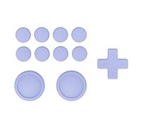 playvital Silicone Cross D-Pad Button Covers and Thumb Grip Set - Switch Lite D-Pad Button Cap, ABXY Directional Key Button Caps Compatible with Nintendo Switch/OLED Joycon/Switch Lite, Light Violet