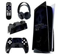 PlayVital Skull Hacker Full Set Skin Decal for PS5 Console Disc Edition, Sticker Vinyl Decal Cover for PS5 Controller & Charging Station & Headset & Media Remote