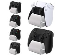 playvital Stand-AL Game Controller Stand for ps5, for ps4, Aluminium Metal Display Gamepad Holder for Xbox Series X/S, Xbox One, Switch Pro, Universal Desktop Controller Supporter, Silver(2 Set)