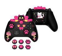 PlayVital Sweetheart Kitty Silicone Cover Compatible with Xbox Series X/S Controller with Thumb Grips and Stickers, Soft Rubber Protector with Anti-Slip Grip for Xbox Core Controller - Black