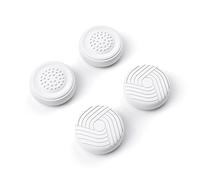 playvital Thumb Grip Caps for Steam Deck LCD, for PS Portal Remote Player Silicone Thumbsticks Grips Joystick Caps for Steam Deck OLED - Samurai & Guardian Edition White