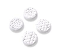 playvital Thumb Grip Caps for Steam Deck LCD, for PS Portal Remote Player Silicone Thumbsticks Grips Joystick Caps for Steam Deck OLED - Diamond Grain & Crack Bomb Design White