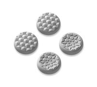 playvital Thumb Grip Caps for Steam Deck LCD, Silicone Thumbsticks Grips Joystick Caps for Steam Deck OLED - Diamond Grain & Crack Bomb Design Cool Gray