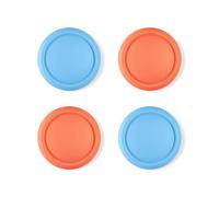 PlayVital Thumb Grips for Nintendo Switch 2, 4-Pack Silicone Joystick Caps for Joycon 2 Accessories, Comfort Thumbstick Grip Covers - Blue & Orange