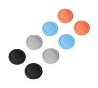 PlayVital Thumb Grips for Nintendo Switch 2, 8-Pack Silicone Joystick Caps for Joycon 2 Accessories, Comfort Thumbstick Grip Covers - Black & Gray & Blue & Orange