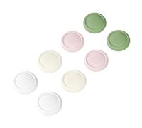 PlayVital Thumb Grips for Nintendo Switch 2, 8-Pack Silicone Joystick Caps for Joycon 2, Cute Accessories Comfort Thumbstick Grip Covers - White & Antique Yellow & Pink & Matcha Green
