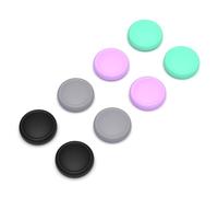 PlayVital Thumb Grips for Nintendo Switch 2, 8-Pack Silicone Joystick Caps for Joycon 2, Cute Accessories Comfort Thumbstick Grip Covers - Soft Violet & Mint Green & Black & Gray