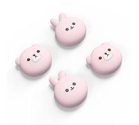 playvital Thumb Grips for Nintendo Switch, Thumb Grips Covers for Nintendo Switch Lite, Joystick Covers for Switch OLED, Thumbstick Caps Analog Cover for Switch - Pink Chubby Bear & Smiley Bunny