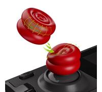 PlayVital Thumb Grips for Steam Deck LCD & OLED (4-Pack), Thumb Cushion Caps with Anti-Slip Texture, Height-Boost Joystick Cover for Steam Deck Accessories, Joystick Protection - Passion Red