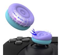 PlayVital Thumbs Cushion Caps Thumb Grips for ps5/ps4, Thumbstick Grip Cover for Xbox Series X/S, Thumb Grip Caps for Xbox Elite Series 2, for Switch Pro Controller - Light Purple & Aqua Blue