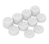 playvital White Ergonomic Analog Joystick Caps for Xbox Series X/S, Xbox One, Xbox One X/S for PS5 for PS4, Switch Pro Controller - with 3 Height Convex and Concave - Pentagram & Rotary Wheels Design
